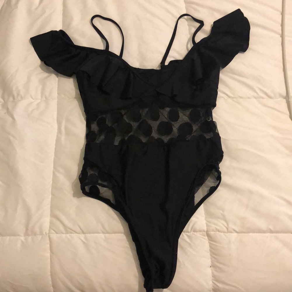 Black one piece swimsuit